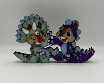 Chip N Dale Dinoland Themed Standing Decoration 3d Printed - Etsy