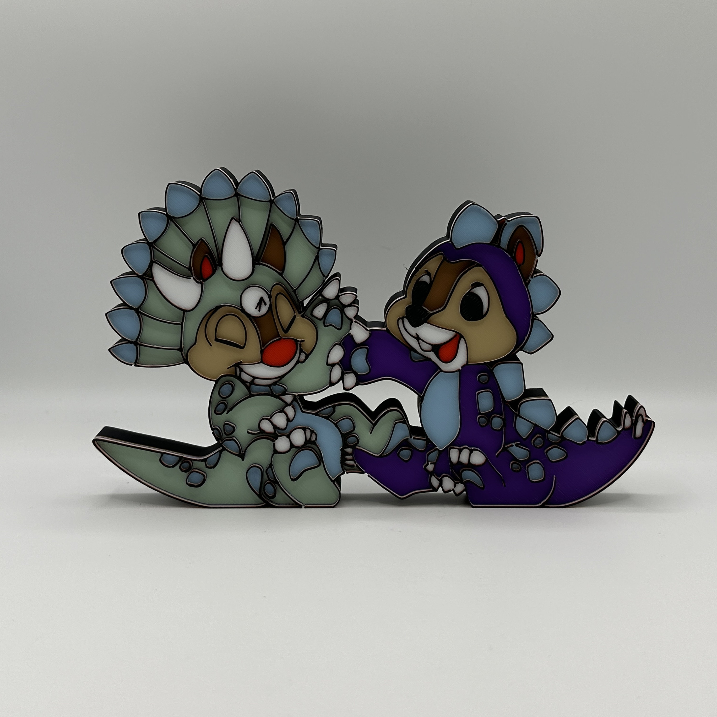 Chip N Dale Dinoland Themed Standing Decoration 3d Printed - Etsy