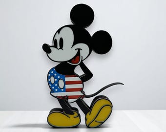 Mickey Mouse 4th of July Flag Shorts Decoration 3d Printed