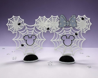 Mickey and Minnie Halloween Spider Web Decorations 3d Printed