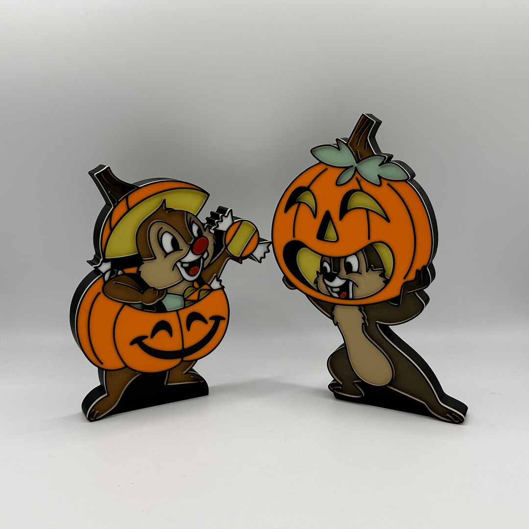 Chip N Dale Pumpkin Fun Halloween Decorations 3d Printed - Etsy