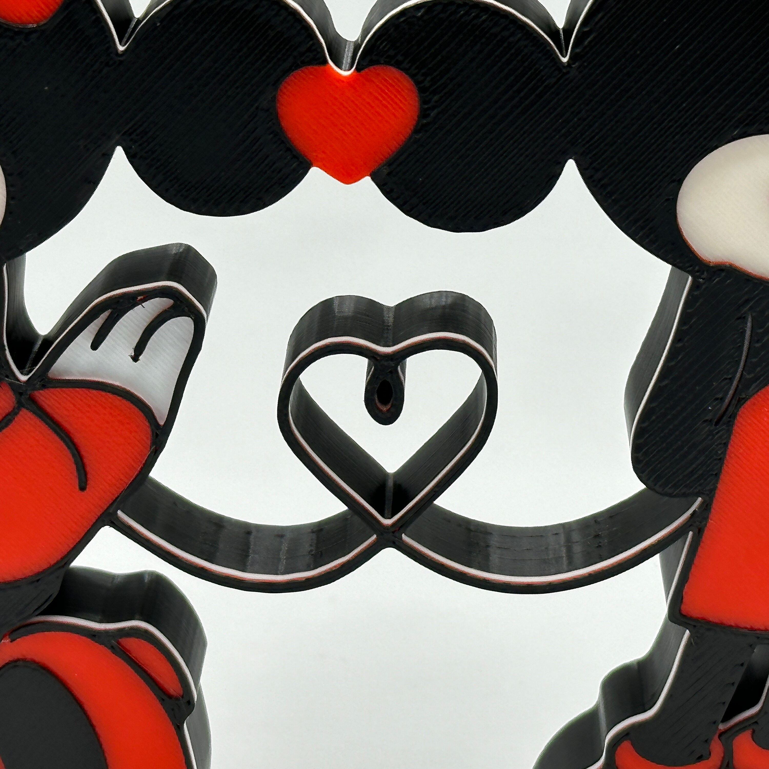 Mickey and Minnie Mouse Heart Tail Valentine