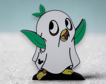 Orange Bird as a ghost Halloween Decoration 3d Printed