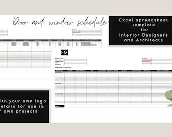 Excel Door Schedule Etsy