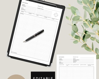 Printable Site Survey Template/ Site Survey/Interior Design/Editable Template/Instant Download