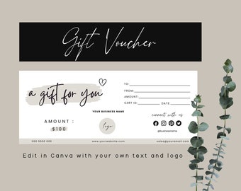 Presentkort för småföretag - Presentkort med logotyp - Julklappskort - Personligt presentkort - Tryckt presentkort