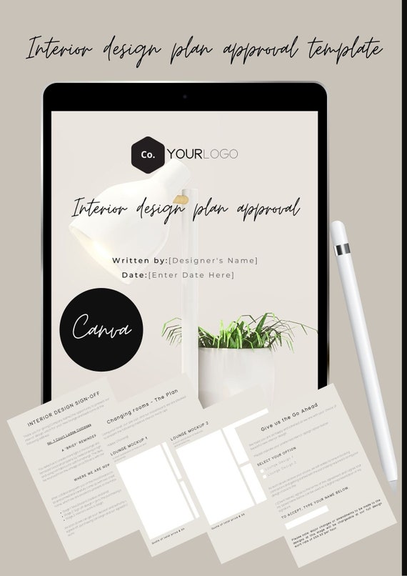 Interior Design Plan Approval Template/ Interior Design - Etsy