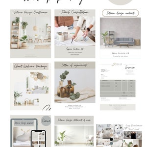 Interior Design Business Start Up Packet, Canva template, Interior Design template, Interior Designer Bundle, Online Interior Design