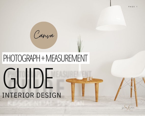 Photography Guide/Measurement Guide/Interior Design/Architecture/Editable Template/Measuring Space/Design/Canva/Instant Download