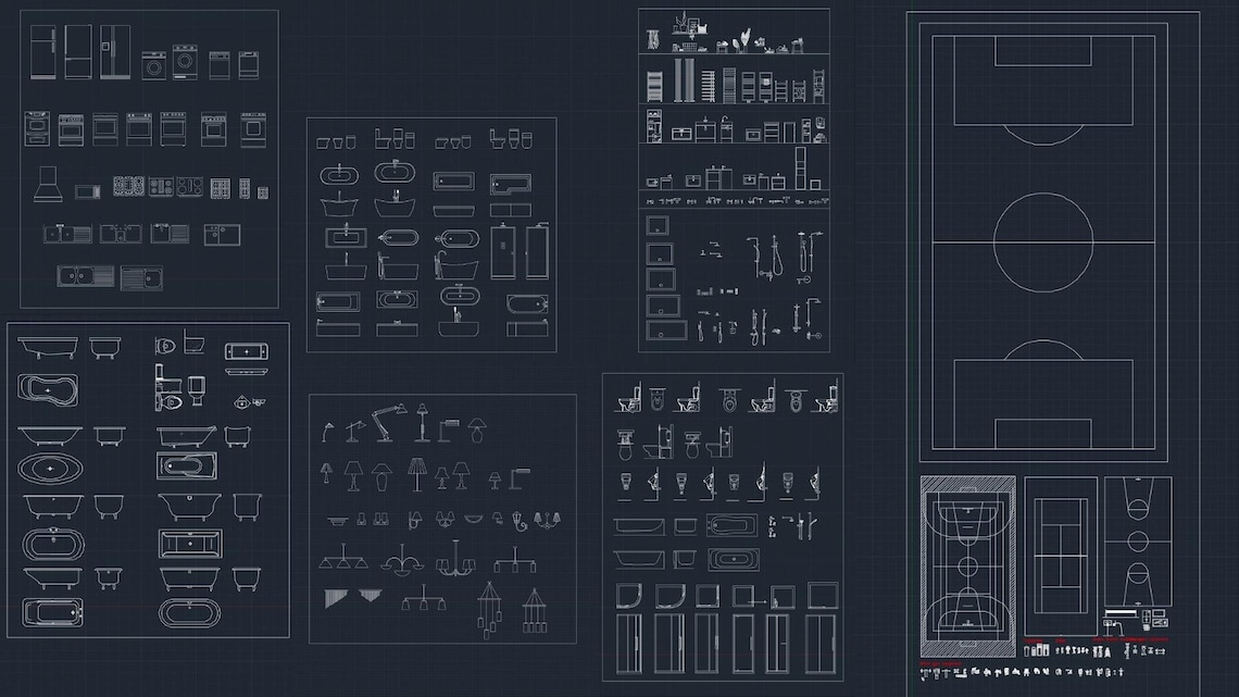 Full CAD Blocks Set/ Professional CAD Bundle/ Interior Design ...