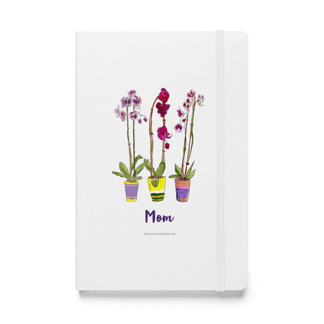 Personalized Orchid Notebook: Hand-illustrated Watercolor Orchids ...
