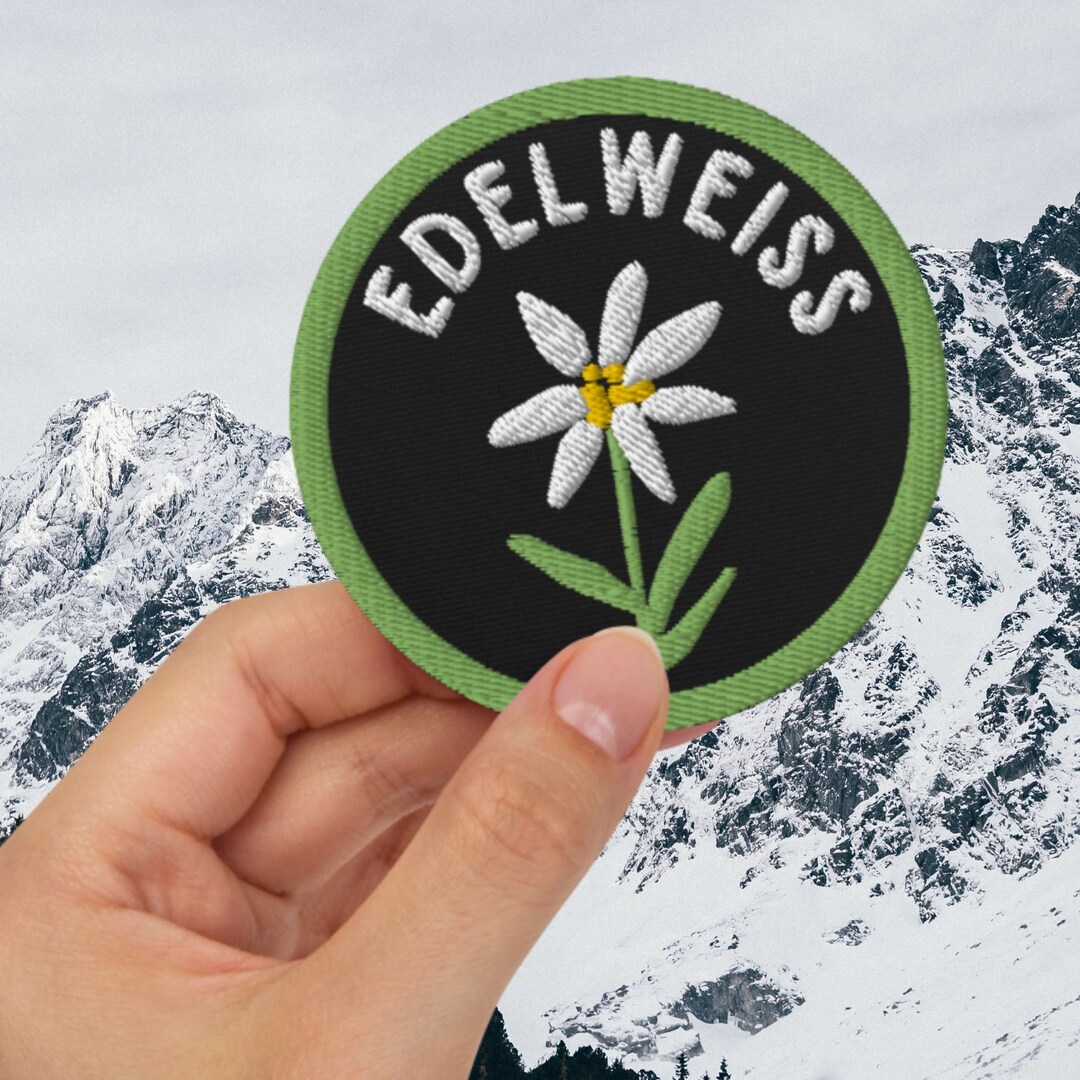 Edelweiss Embroidered Patches Alpine Flower Sound of Music Etsy