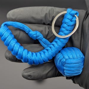 3 Oz Sky Blue Monkey Fist Keyring