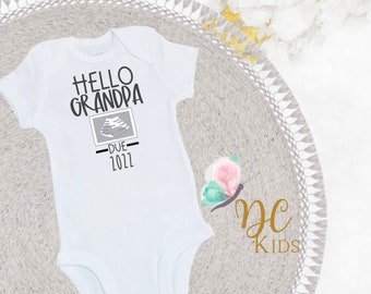 Pregnancy Announcement Onesie, a Baby Reveal to Grandpa.