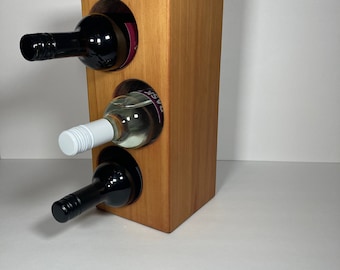 Cedar Wine Rack, Wine Holder, Wooden Table Top