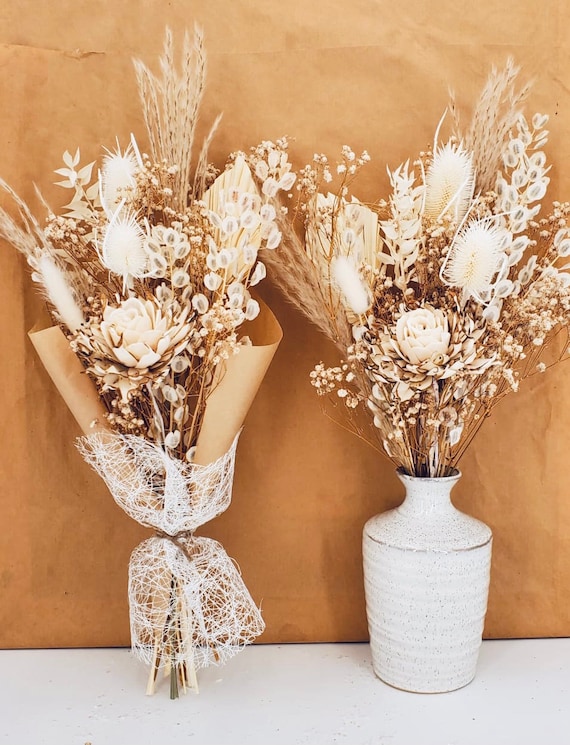 Ramo de flores secas naturales de las pampas, ramo bohemio para decoración  del hogar, ramo de flores secas para bodas, arreglos florales, decoración