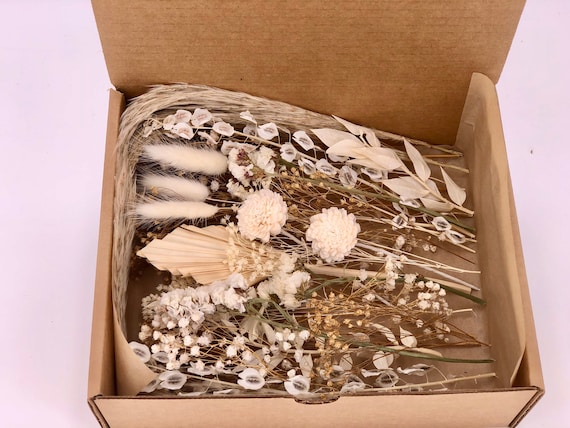 DYI Boho Dried Flower Craft Box,cake Decor, Table Decor, Wedding