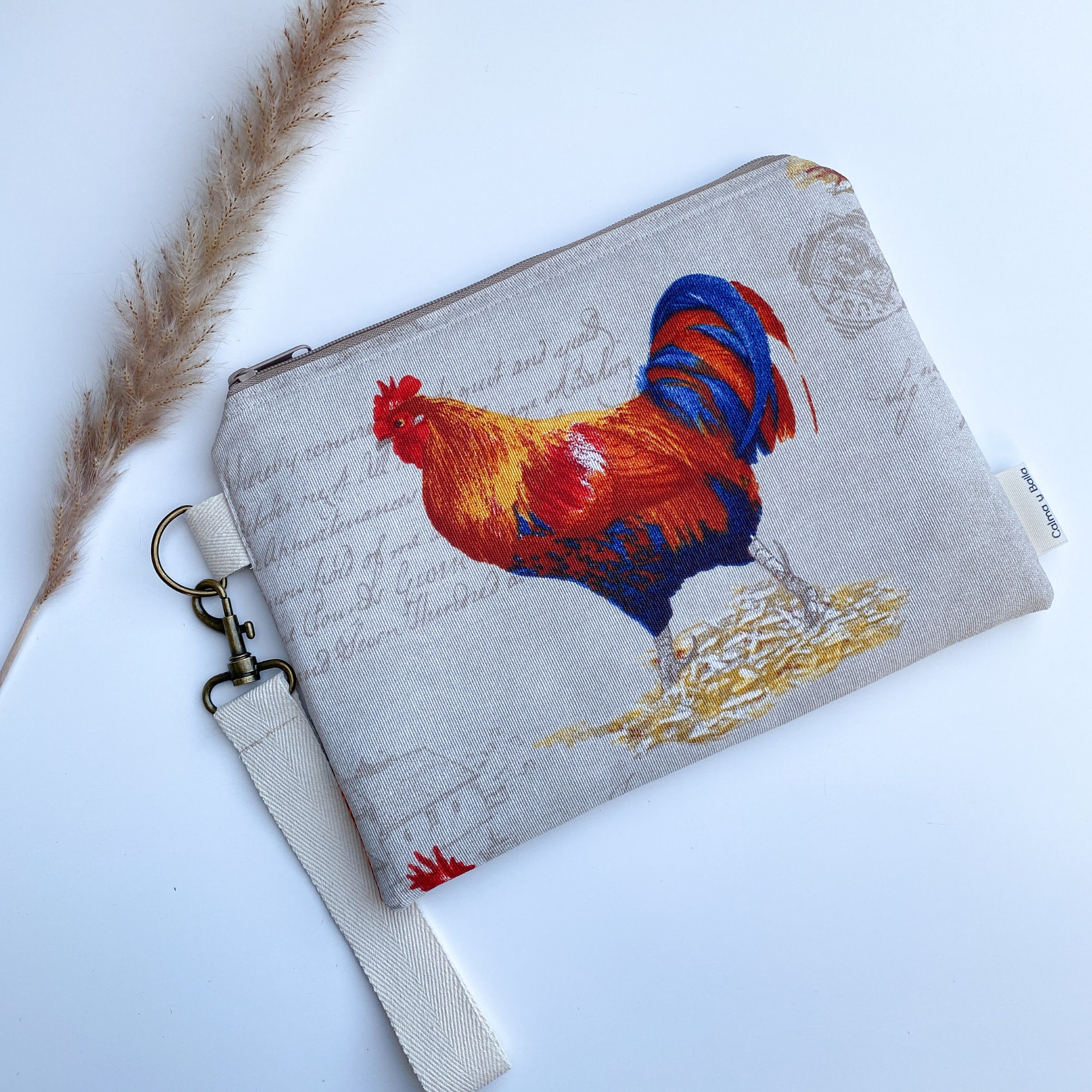 Sac à main coq : sac à bandoulière en toile de coton