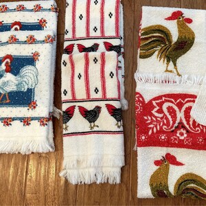Farm Chickens Kitchen Towels Set With Oven Mitt And Pot Holder Set Roosters Farmhouse  Dish Towels for Dish Drying Baking 100% Cotton 