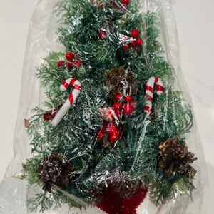 Vintage NOS kitschy plastic Christmas tree door wall hanging