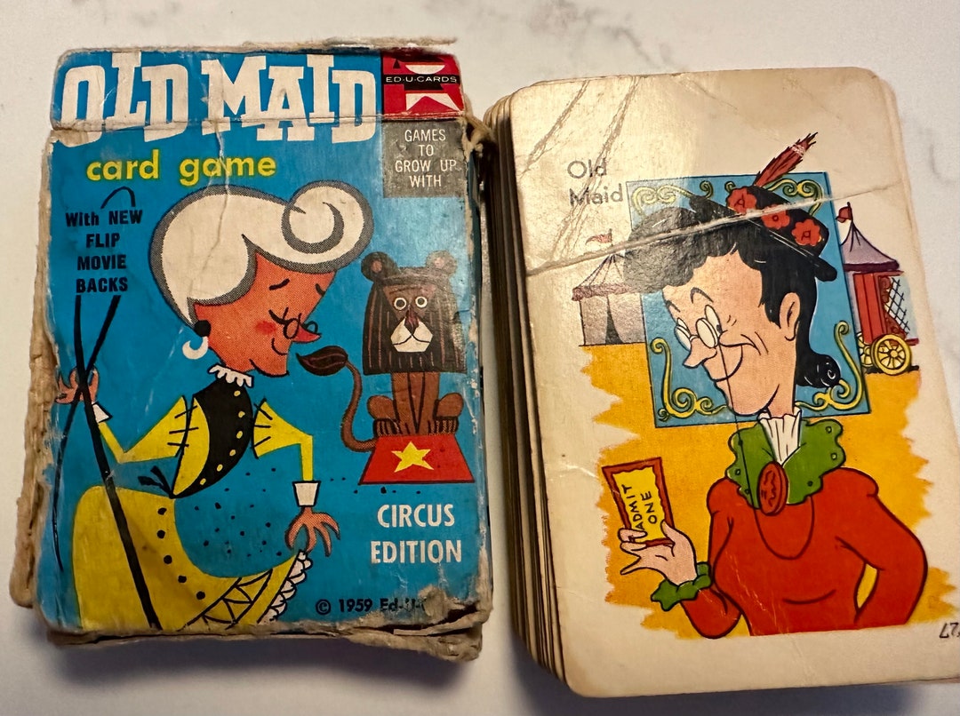 Vintage Old Maid Cards in Original Box Complete Ed-u-cards 2 - Etsy