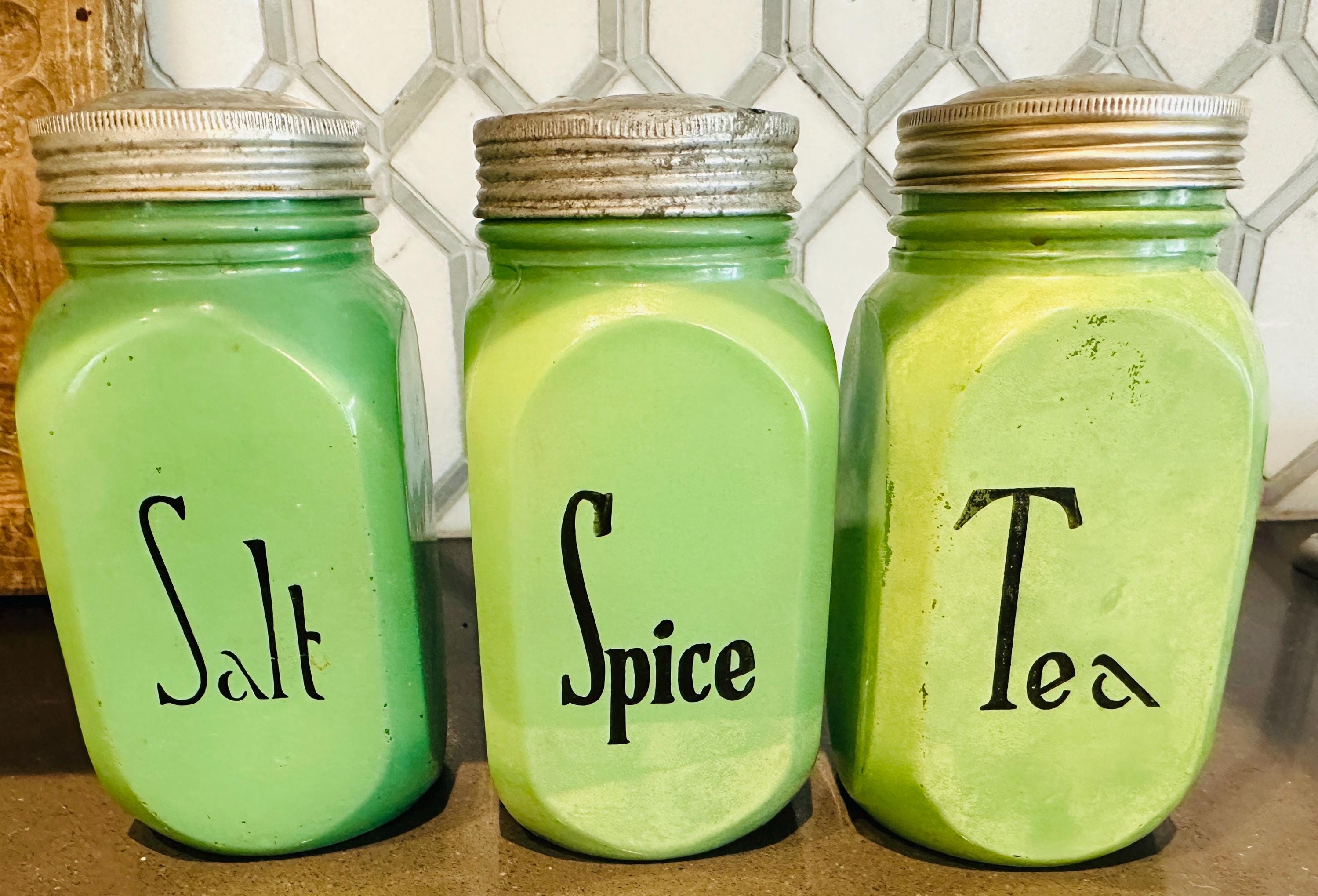 Jadeite Fire King Salt and Pepper - Etsy