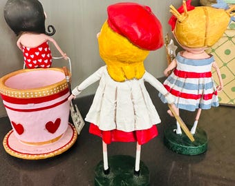 Lori Mitchell Figurines Valentines July Figurine Patriotic Artist