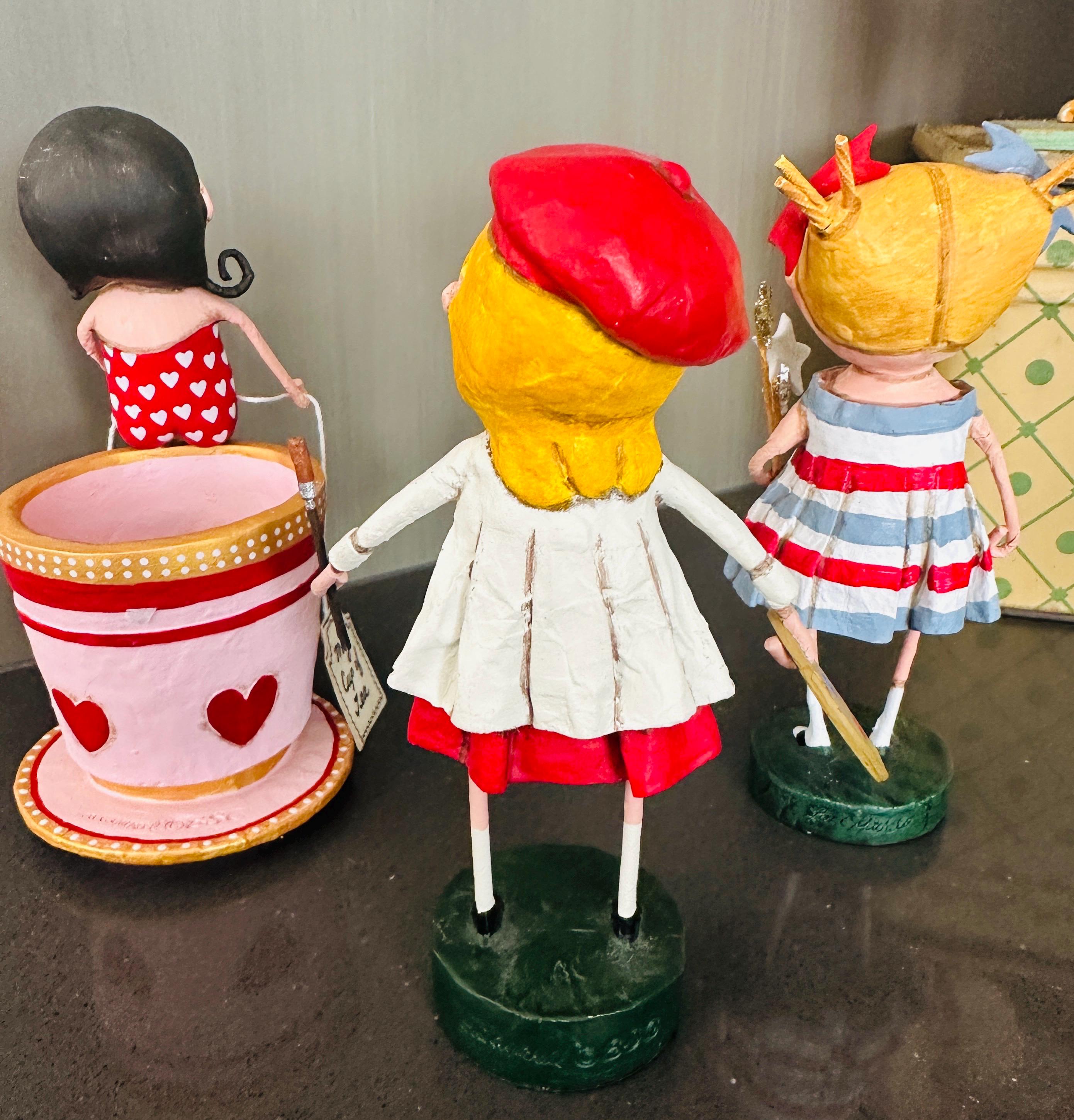 Lori Mitchell Figurines Valentines July Figurine Patriotic Artist