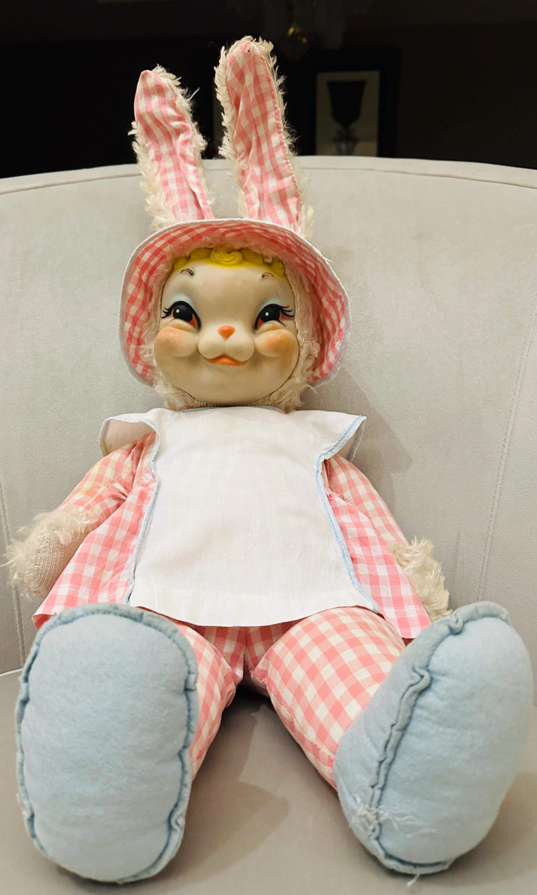 ラシュトン✳︎Rushtonうさぎさん Vintage Rushton Bunny Star Collection Collectible Pink & White
