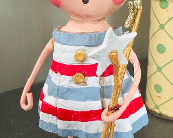 Lori Mitchell Figurines Valentines July Figurine Patriotic Artist