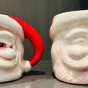 Vintage Santa Mug unmarked holiday christmas collection Japan