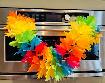 Vintage Beistle Art Tissue Garland: Multicolored Party Decor