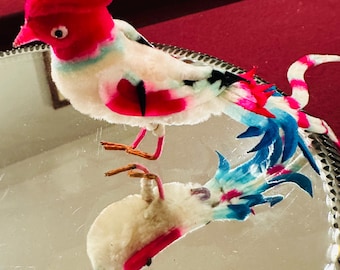 Vintage Millinery exotic birds NOS peacock rare Mint condition crafty artsy