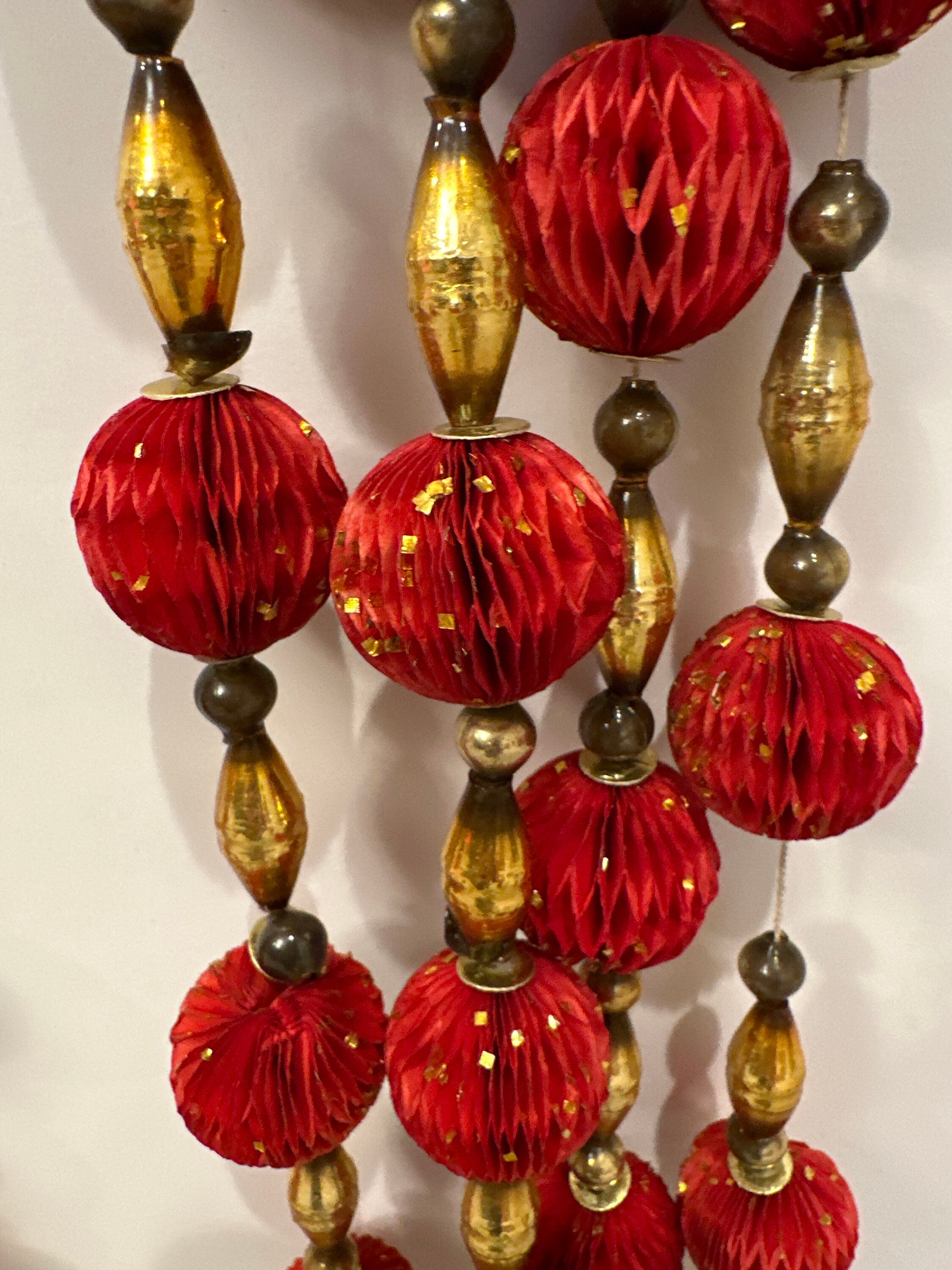 Vintage Garland Glass Bead Garland White or Red With Etsy