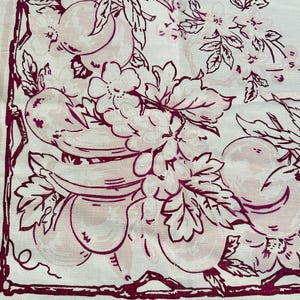 Vintage tablecloths Queen Anne pinks burgandy reds florals rectangular