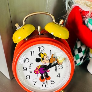 Vintage Minnie Mouse Disney alarm clock Bradley Germany works