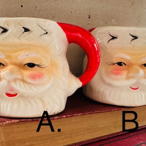 Vintage mini Santa mugs Napcoware Japan holiday christmas