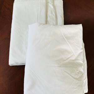 Twins Sheets bedding flat fitted pillowcase set Percal Wamsutta Springmaid JCP white image 8