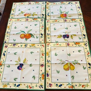 Vintage Vera Neumann napkins or NOS NIP Royal Worcester England Dinner napkins fruit print bild 7