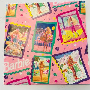 Vintage Barbie wrapping paper gift wrap 2 sheets 20x30” girly