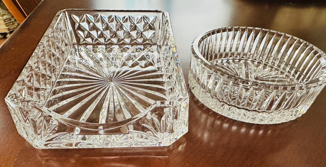 Waterford Westover Crystal Notepad or Crystal Round Candy Dish - Etsy