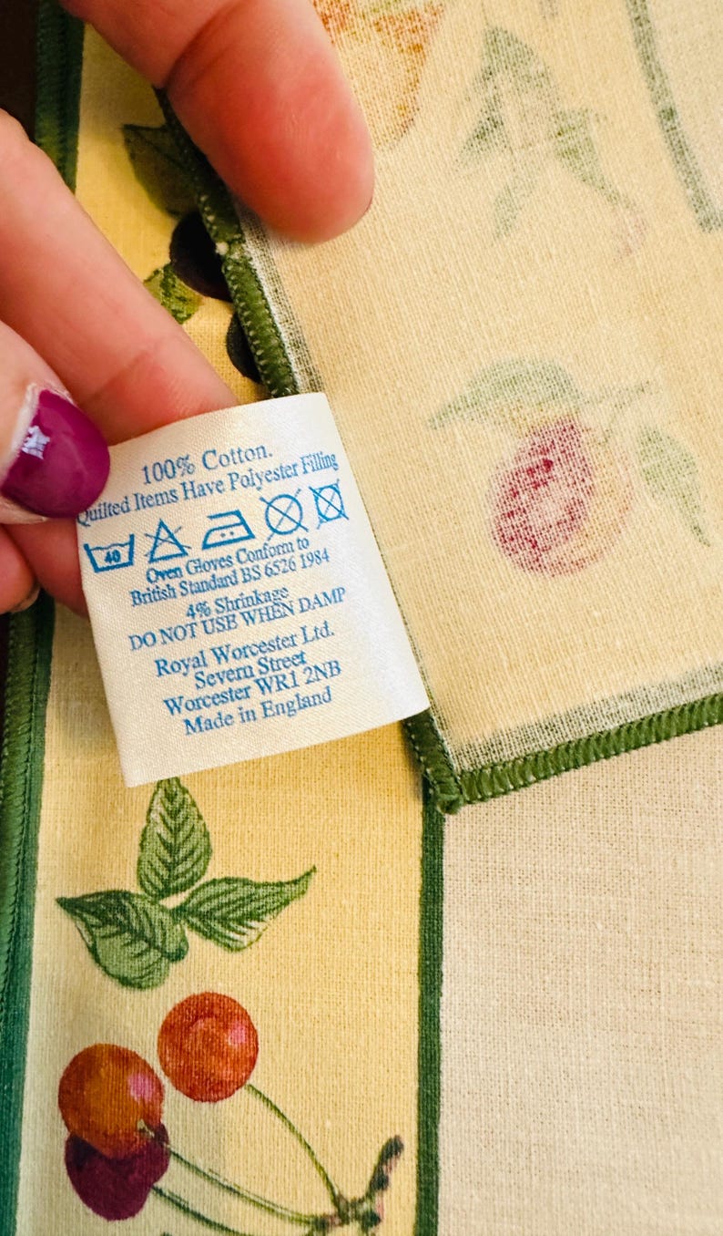 Vintage Vera Neumann napkins or NOS NIP Royal Worcester England Dinner napkins fruit print bild 6