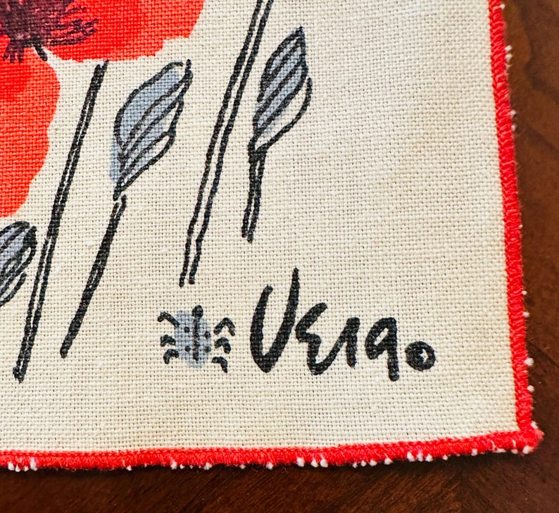 Vintage Vera Neumann napkins or NOS NIP Royal Worcester England Dinner napkins fruit print bild 9