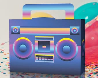 Retro Boombox luggage,Boombox Suitcase, Suitcase, Luggage, Boss, Birthday, Baby Shower, Wedding, Retro, 80s Favor Box