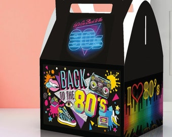 I love the 80s, Back to the 80s, Retro, Disco, 80s Favor Box