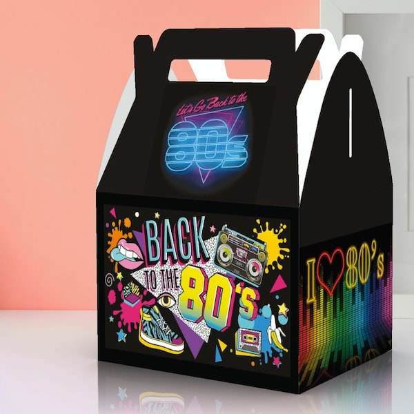 I love the 80s, Back to the 80s, Retro, Disco, 80s Favor Box