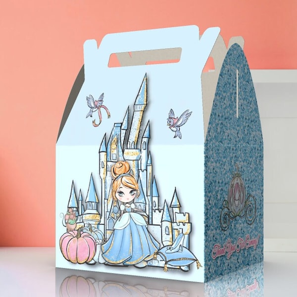Princess party favor, Castle, Multiple Versions, Carriage, Birthday, Baby shower, Pumpkin Party favor box