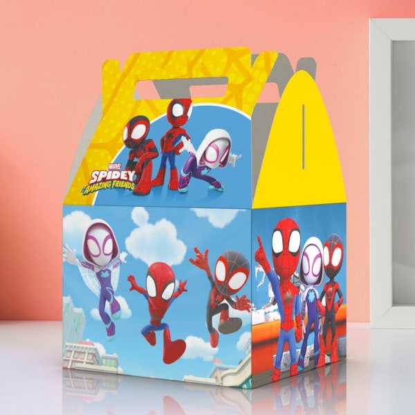 Super Hero, Spidey, Spiderman, Birthday, 1st Birthday Favor Box