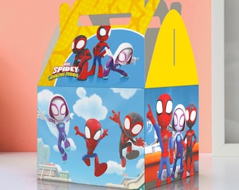 Super Hero, Spidey, Spiderman, Birthday, 1st Birthday Favor Box