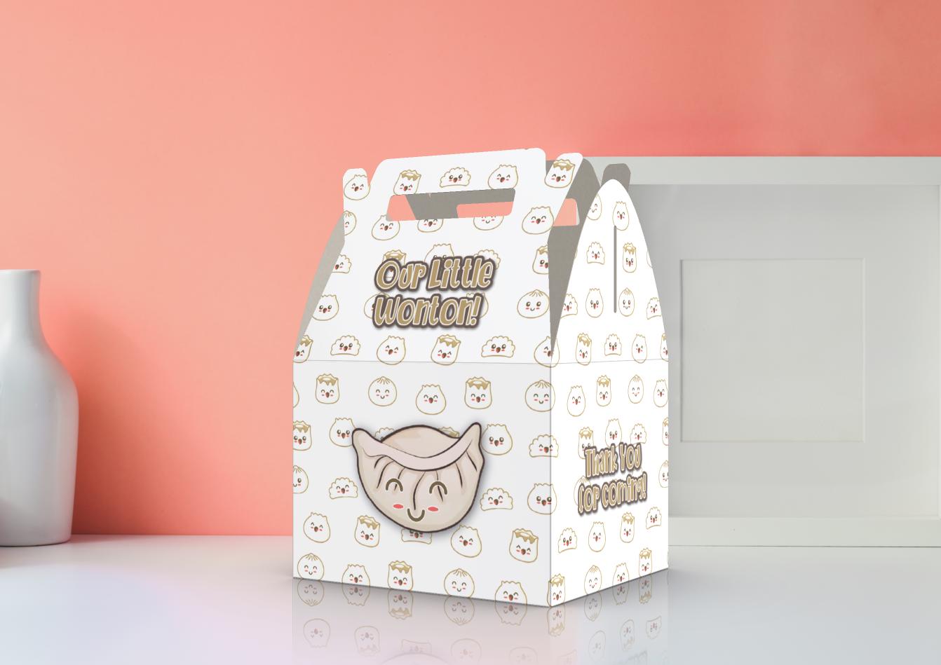 Our Little Wonton, Wonton Birthday, Baby Shower,  Food Dumpling, Foodie favor box